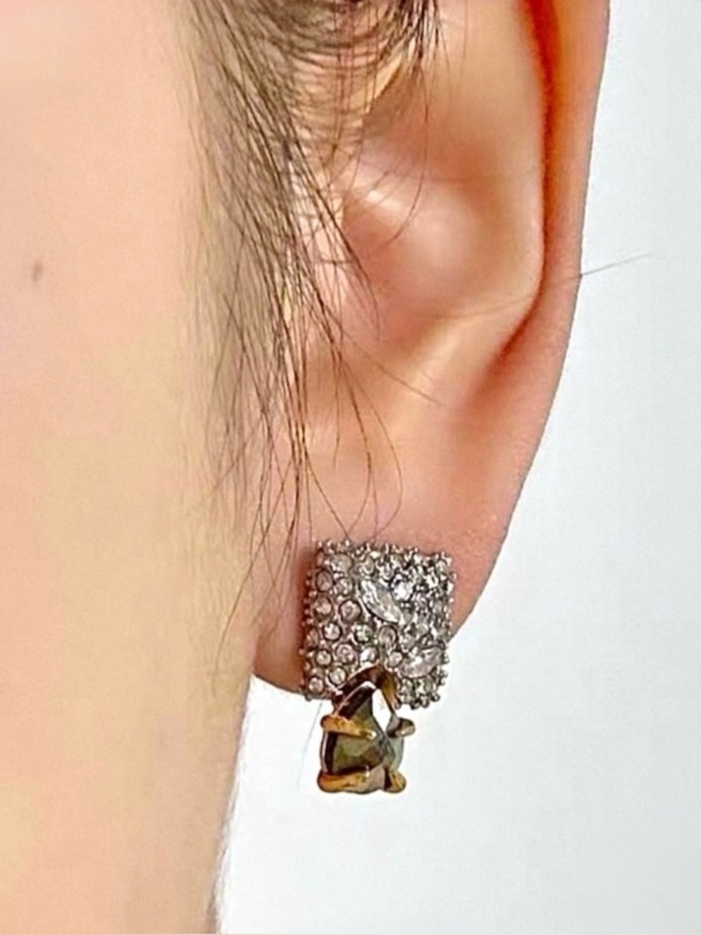 NEW Alexis Bittar Mismatched Pyrite Post Earrings SB01